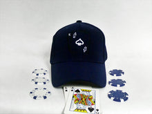 Load image into Gallery viewer, Black Jack Black on Navy Hat
