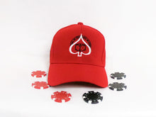 Load image into Gallery viewer, &quot;All Three&quot; Red on Black Hat
