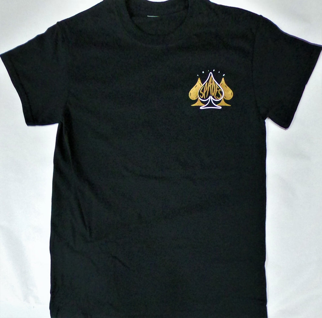 Lucky 7's Gold on Black T-Shirt